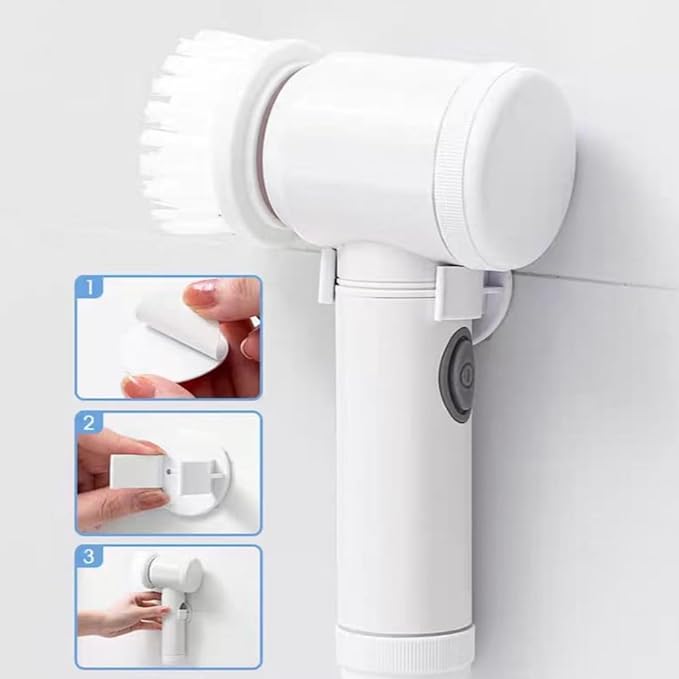 3-in-1 Magic Electric Cleaning Brush – Power Scrub for Kitchen, Bath & More