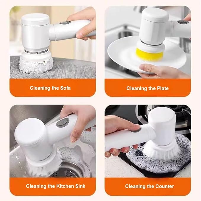 3-in-1 Magic Electric Cleaning Brush – Power Scrub for Kitchen, Bath & More