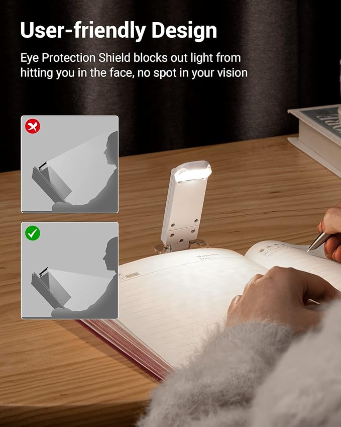 Portable Clip-On Book Light – Flexible, Rechargeable & Eye-Friendly Reading Lamp