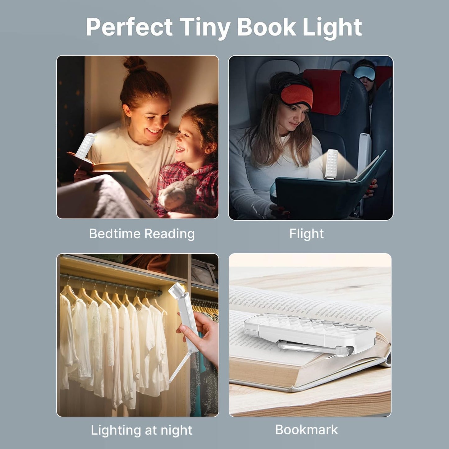 Portable Clip-On Book Light – Flexible, Rechargeable & Eye-Friendly Reading Lamp