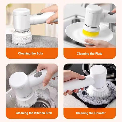 3-in-1 Magic Electric Cleaning Brush – Power Scrub for Kitchen, Bath & More