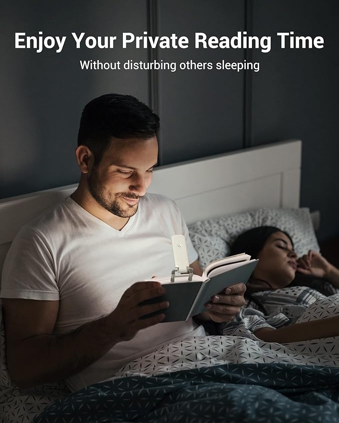 Portable Clip-On Book Light – Flexible, Rechargeable & Eye-Friendly Reading Lamp