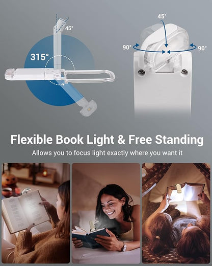 Portable Clip-On Book Light – Flexible, Rechargeable & Eye-Friendly Reading Lamp